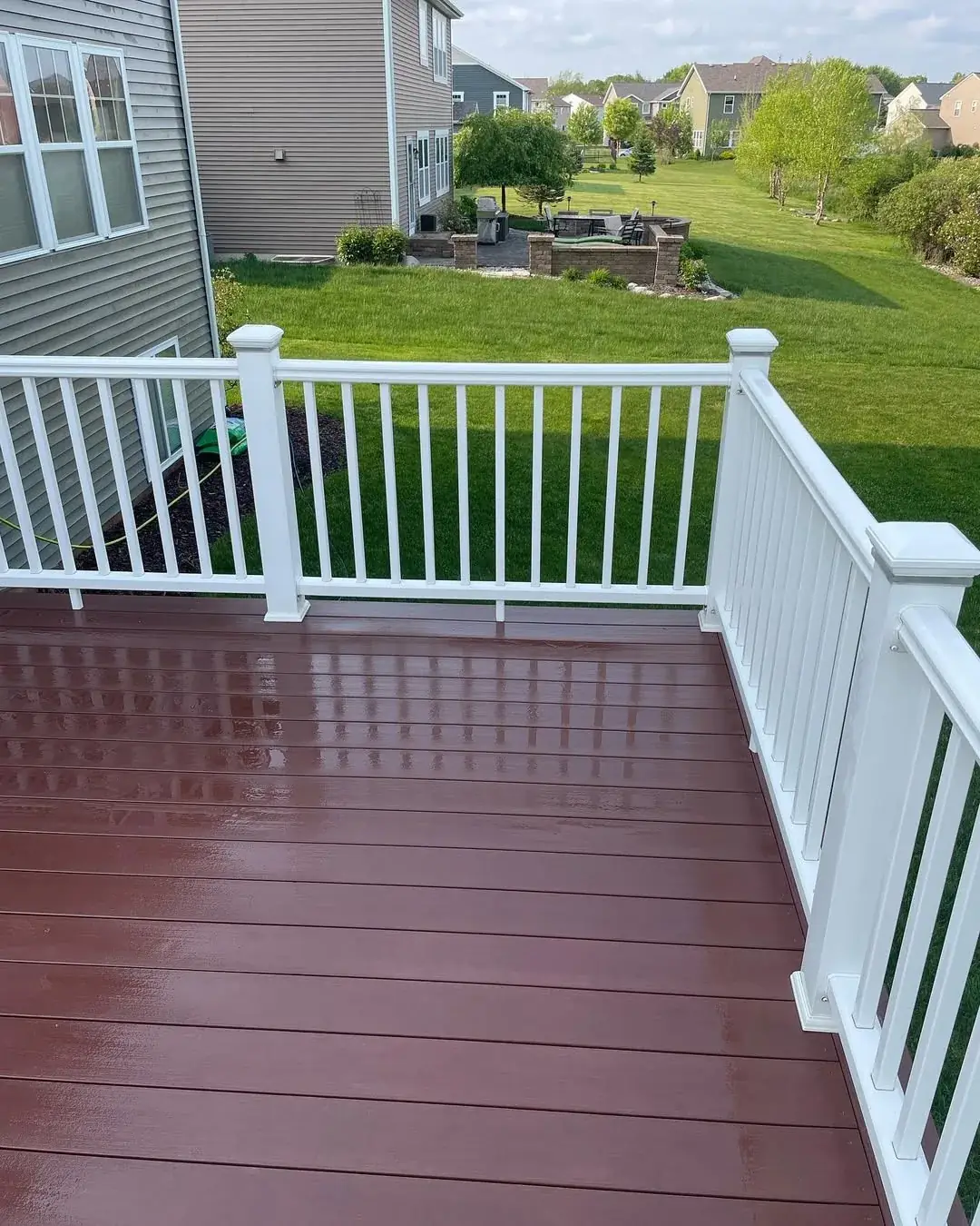 Cleaned wood deck