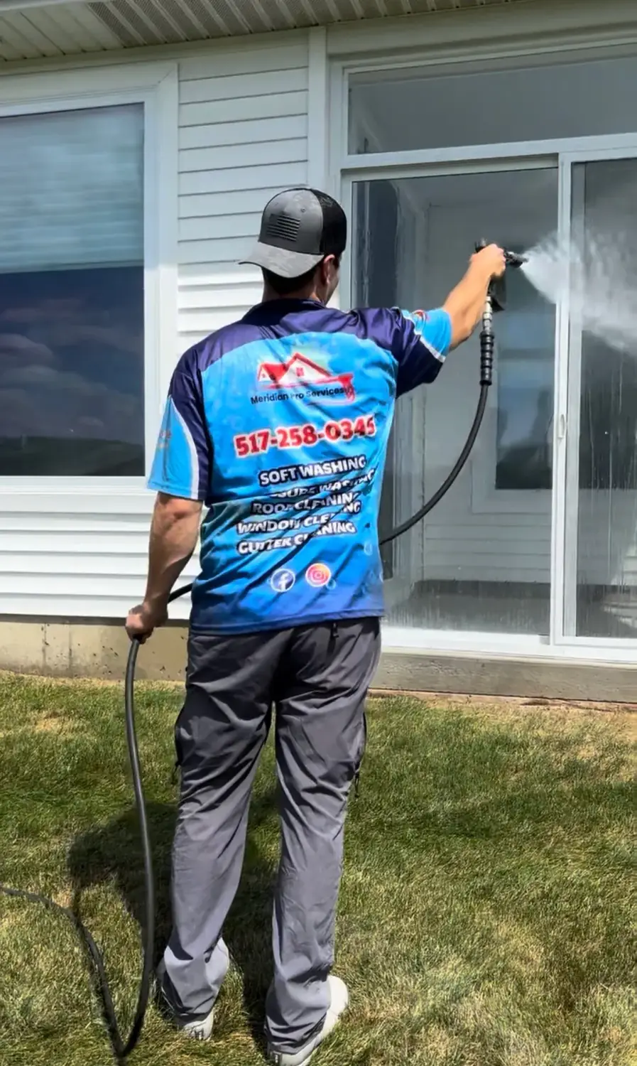 Soft washing in action