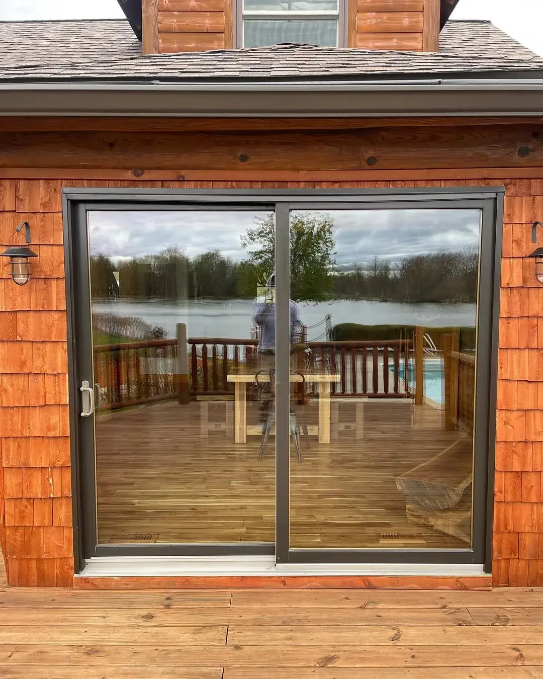 Sliding glass door cleaning